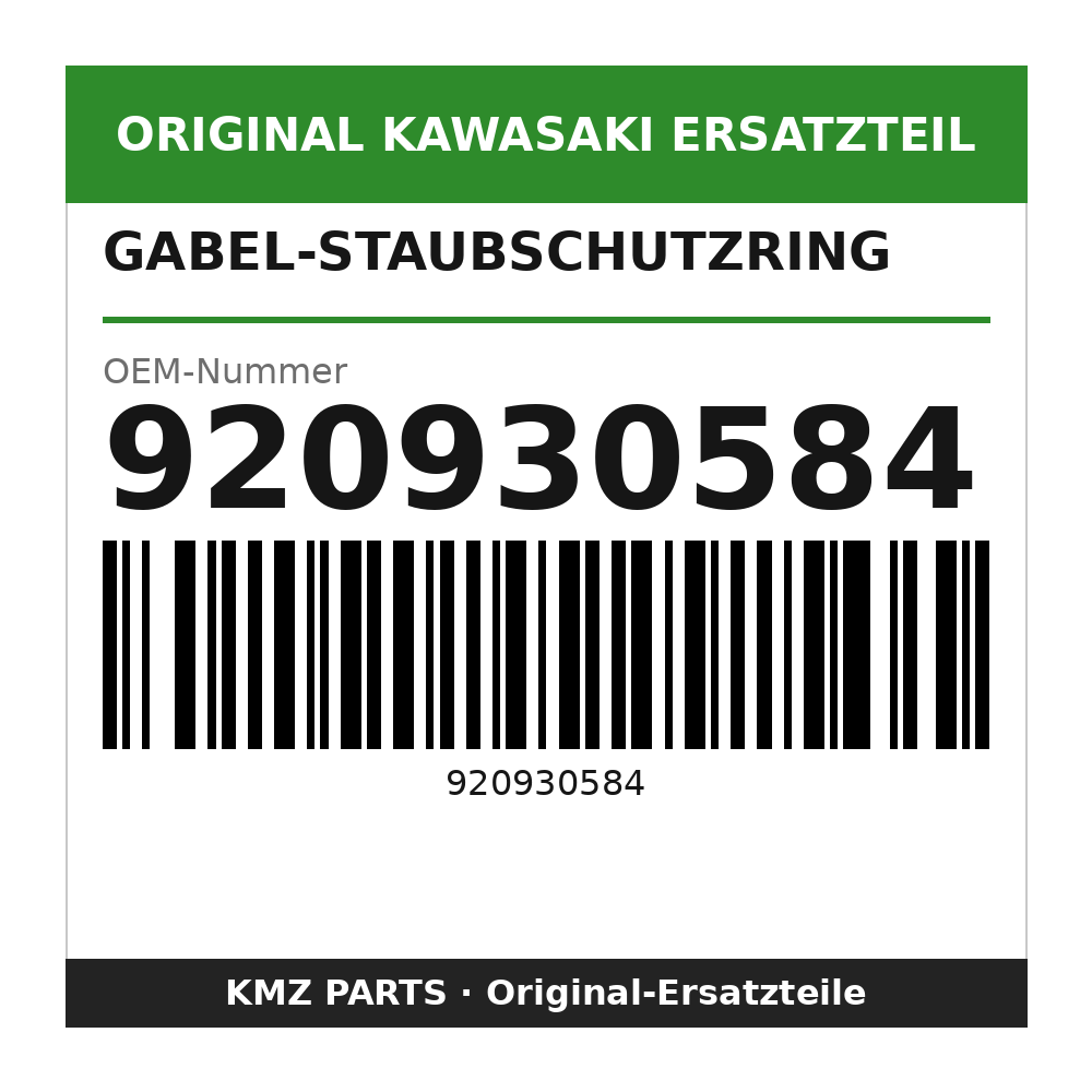 Kawasaki Gabel-Staubschutzring 920930584
