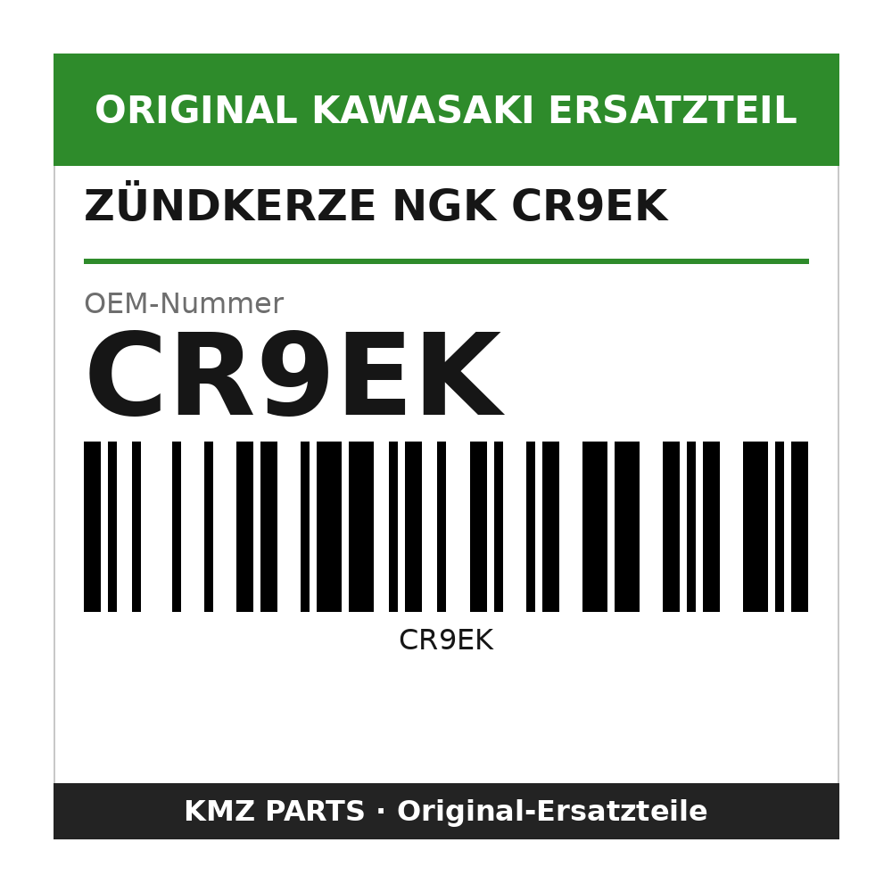 Kawasaki Zündkerze NGK CR9EK CR9EK