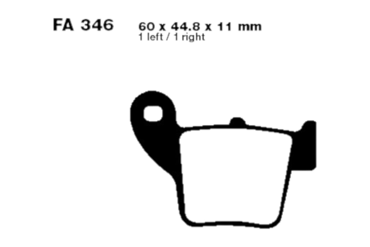 Bremsklötze Bremsbeläge EBC EPFA 346 HH 1x Satz (2 Stück)