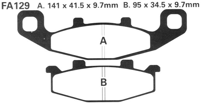Bremsklötze Bremsbeläge EBC FA 129 1x Satz (2 Stück)