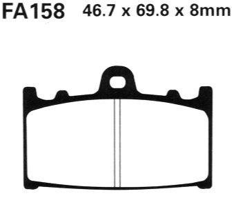 Bremsklötze Bremsbeläge EBC FA 158 HH 1x Satz (2 Stück)