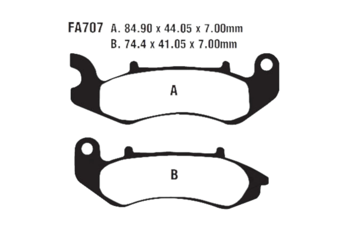 Bremsklötze Bremsbeläge EBC FA 707 1x Satz (2 Stück)