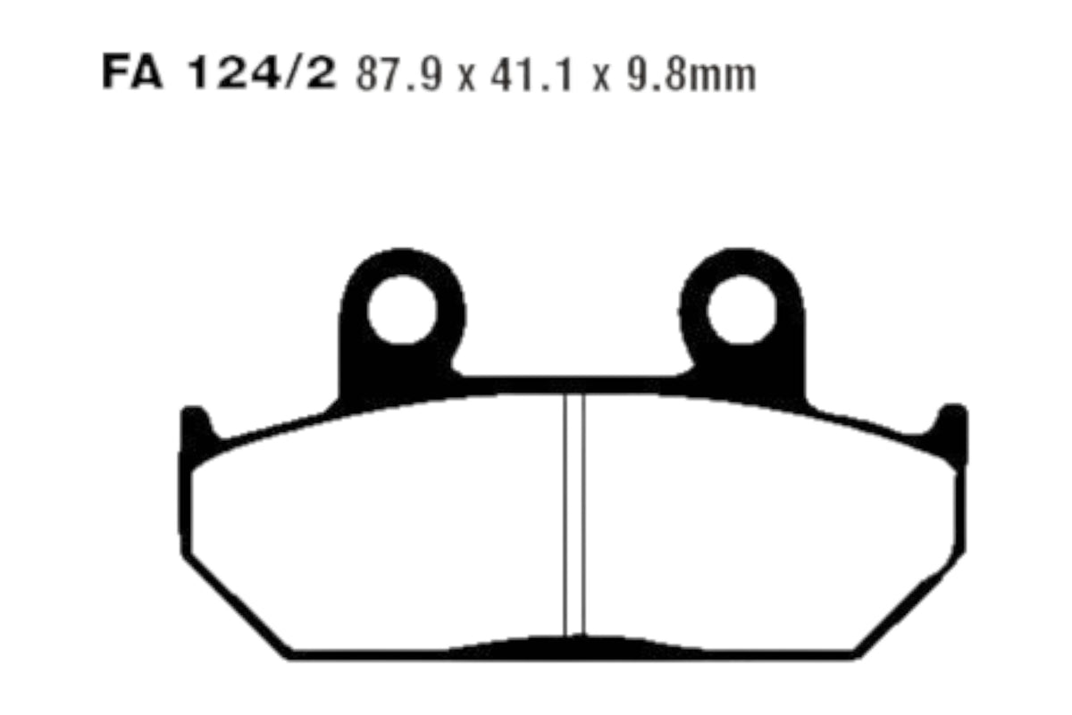 Bremsklötze Bremsbeläge EBC FA 124/2 V 1x Satz (2 Stück)