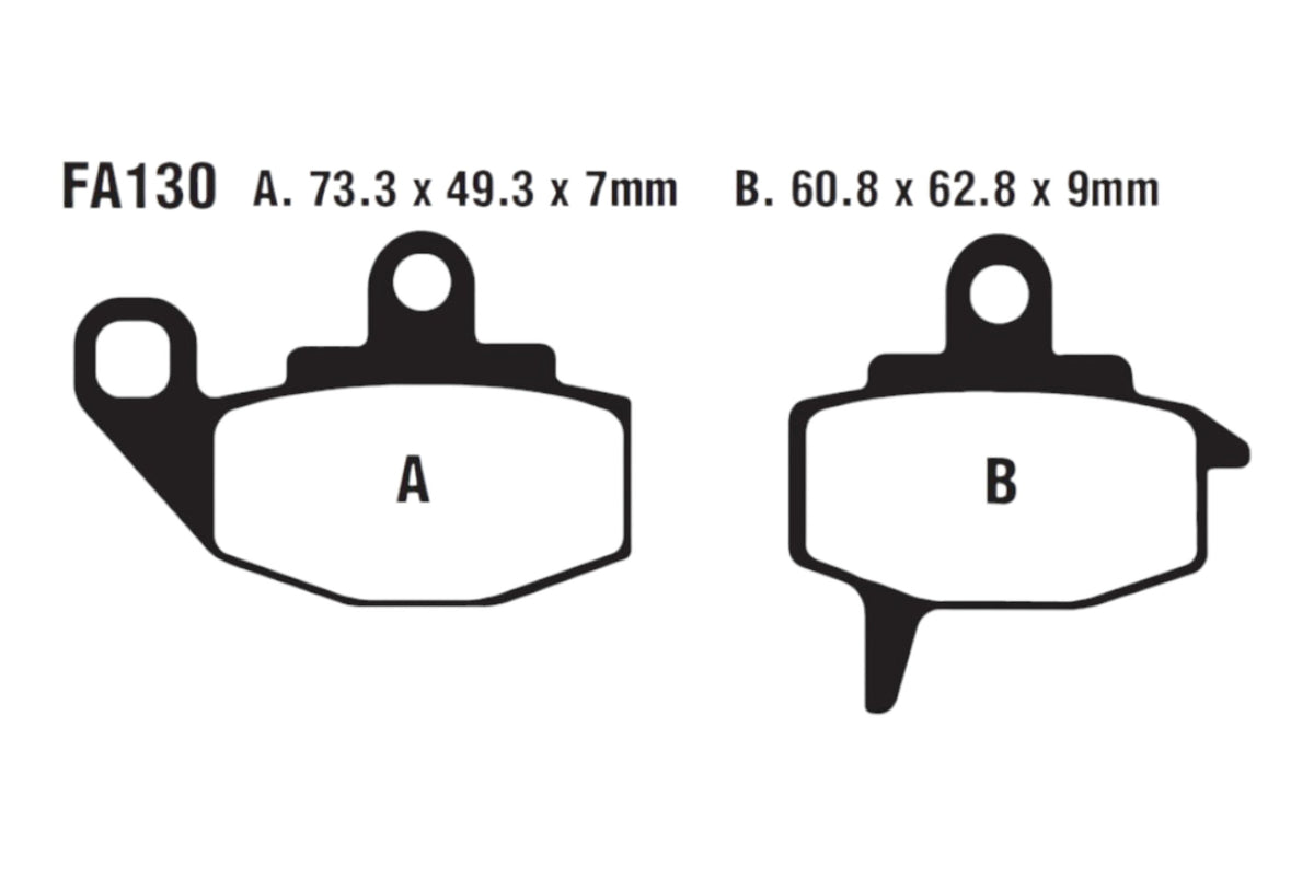 Bremsklötze Bremsbeläge EBC FA 130 TT 1x Satz (2 Stück)