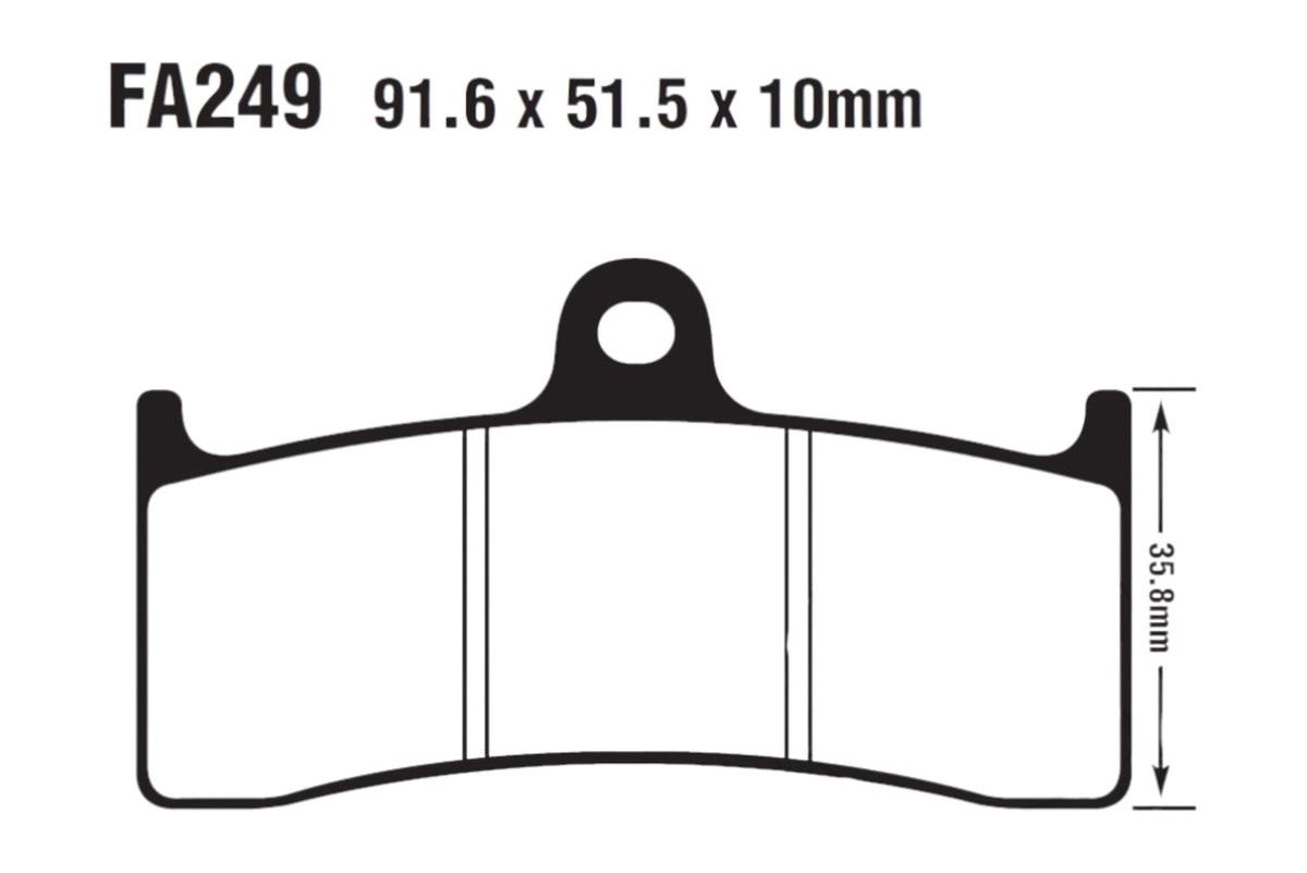 Bremsklötze Bremsbeläge EBC FA 249 1x Satz (2 Stück)