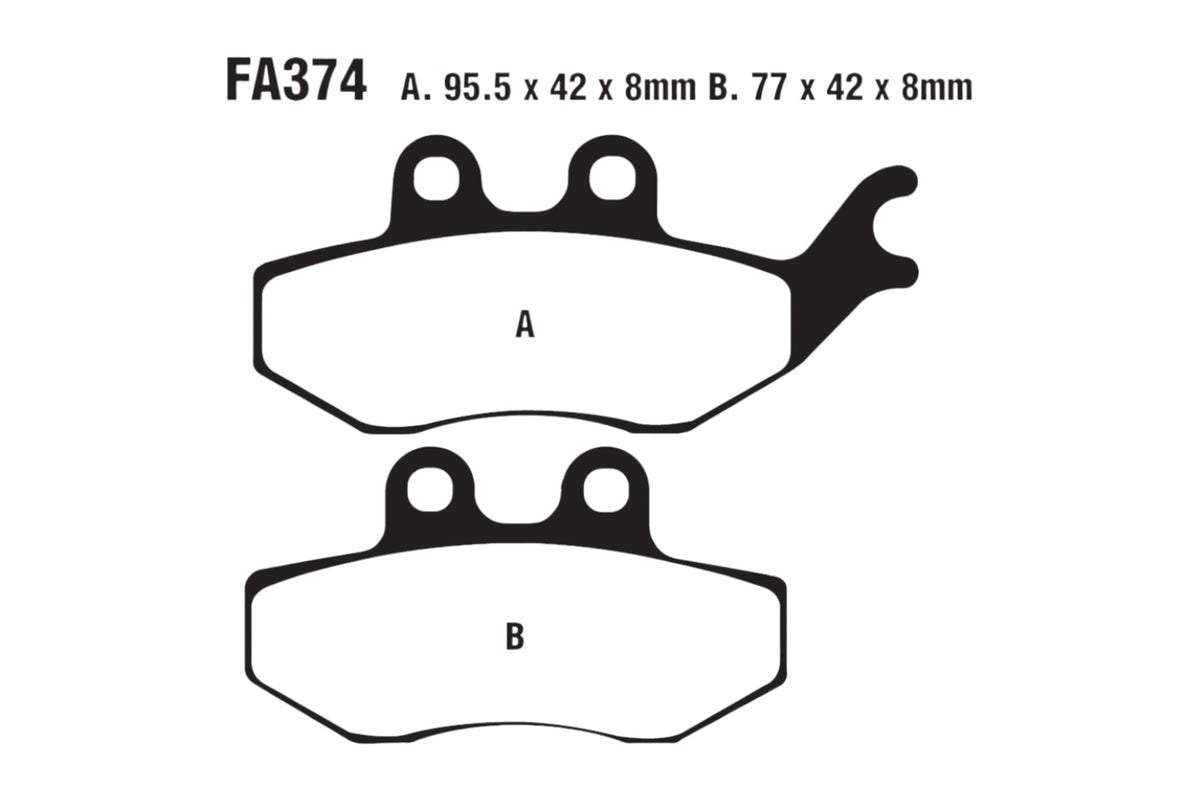 Bremsklötze Bremsbeläge EBC FA 374 1x Satz (2 Stück)