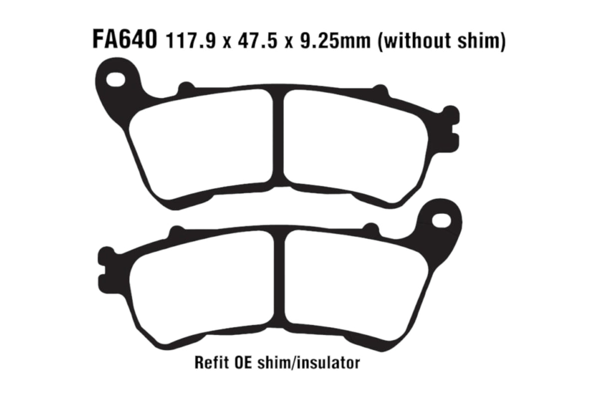 Bremsklötze Bremsbeläge EBC FA 640 1x Satz (2 Stück)