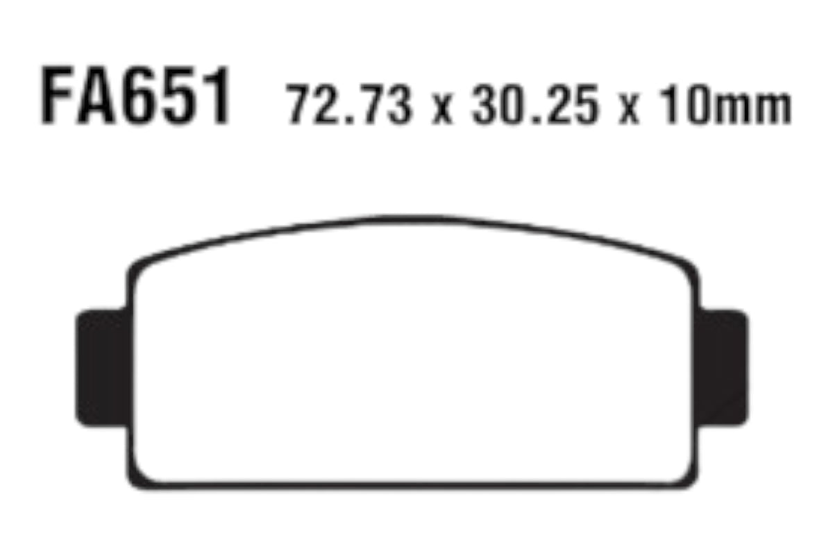 Bremsklötze Bremsbeläge EBC FA 651 TT 1x Satz (2 Stück)