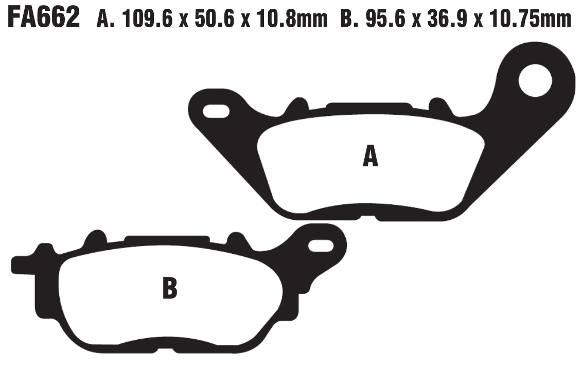 Bremsklötze Bremsbeläge EBC FA 662 1x Satz (2 Stück)