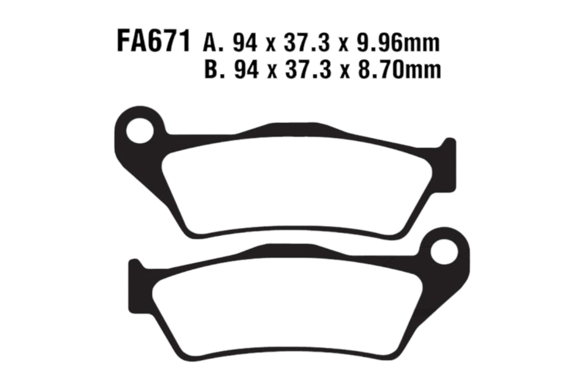 Bremsklötze Bremsbeläge EBC FA 671 HH 1x Satz (2 Stück)