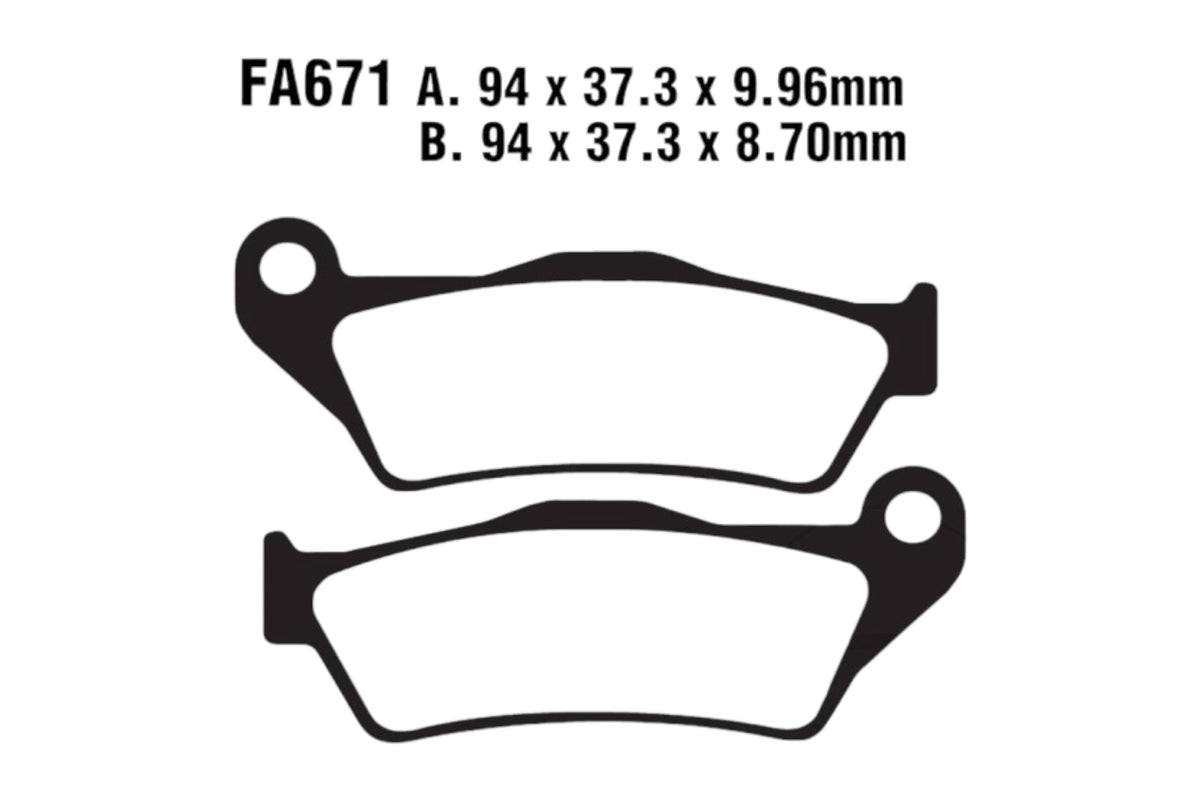Bremsklötze Bremsbeläge EBC FA 671 V 1x Satz (2 Stück)