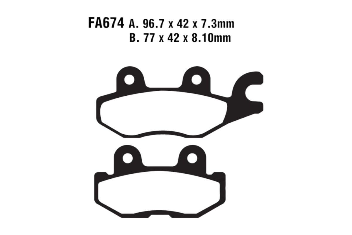 Bremsklötze Bremsbeläge EBC FA 674 TT 1x Satz (2 Stück)