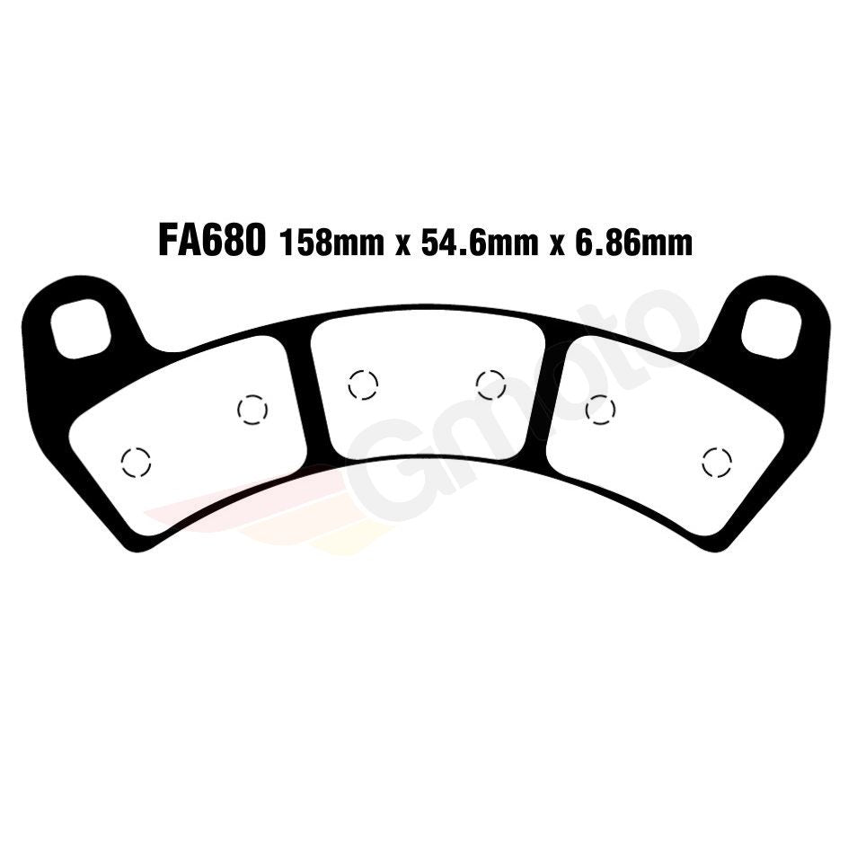 Bremsklötze Bremsbeläge EBC FA 680 R 1x Satz (2 Stück)