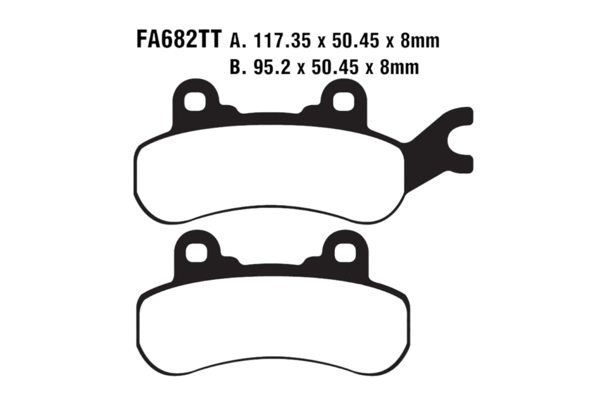 Bremsklötze Bremsbeläge EBC FA 682 TT 1x Satz (2 Stück)