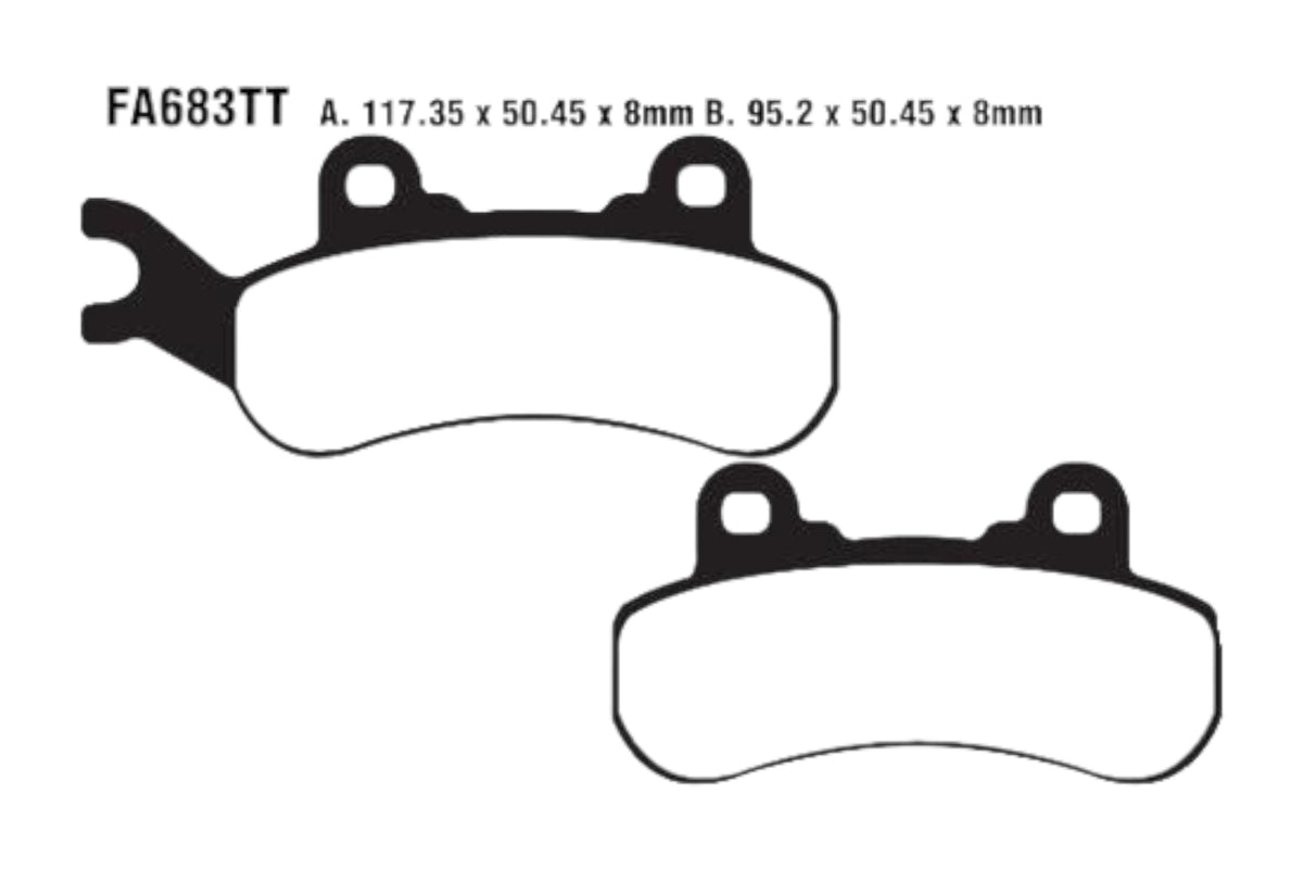 Bremsklötze Bremsbeläge EBC FA 683 TT 1x Satz (2 Stück)