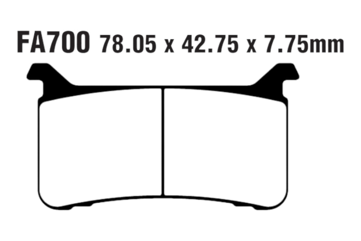 Bremsklötze Bremsbeläge EBC GPFAX 700 HH 1x Satz (2 Stück)