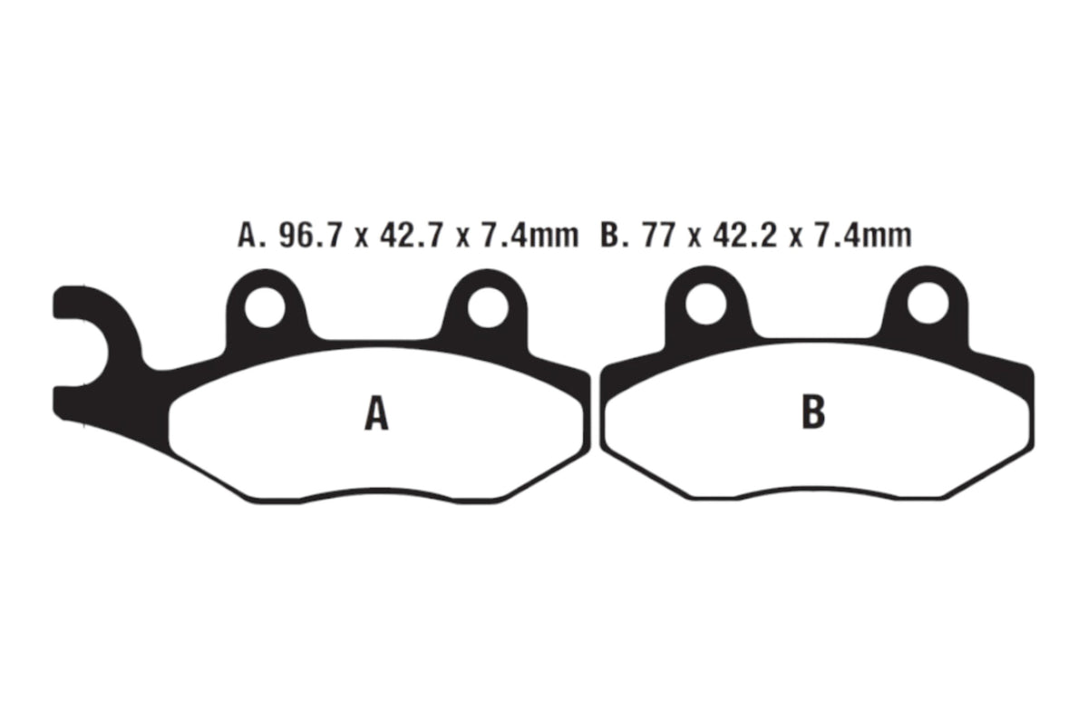Bremsklötze Bremsbeläge EBC MXS 135 1x Satz (2 Stück)