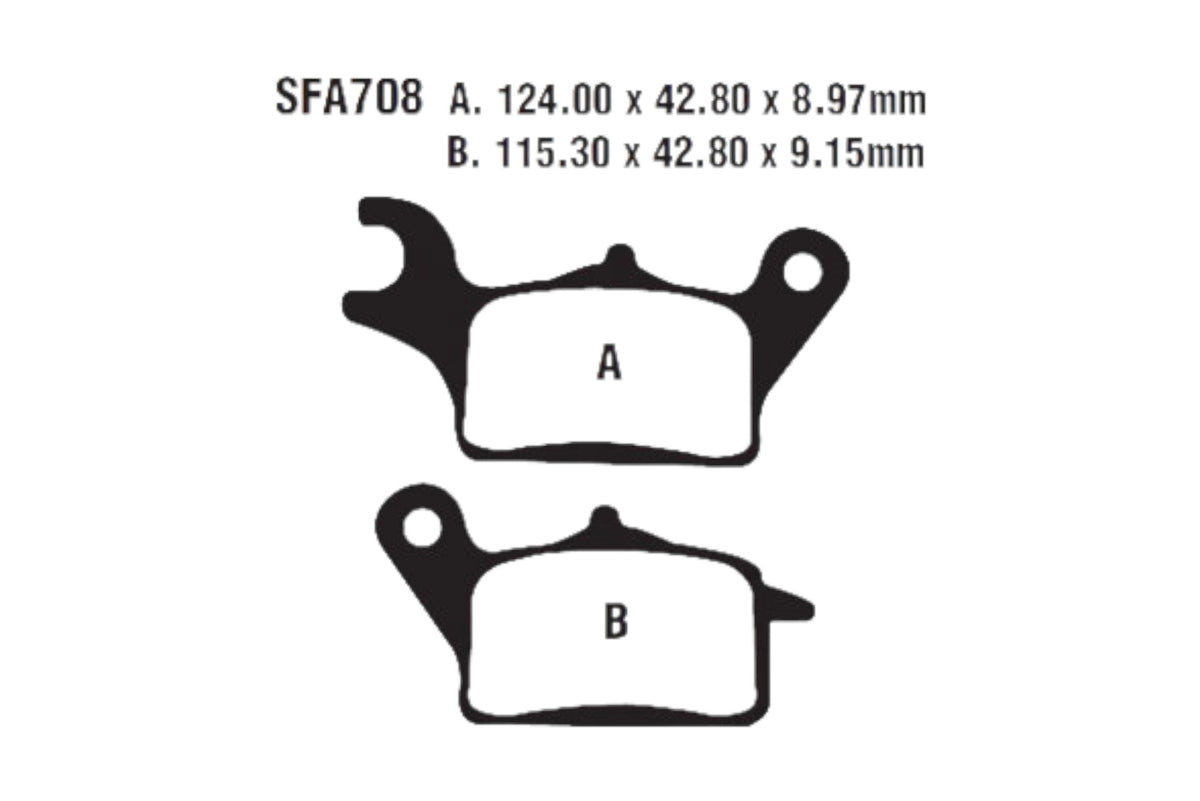 Bremsklötze Bremsbeläge EBC SFA C708 1x Satz (2 Stück)