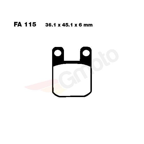 Bremsklötze Bremsbeläge EBC SFAC 115 1x Satz (2 Stück)