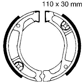 Bremsbacken mit Feder EBC 323
