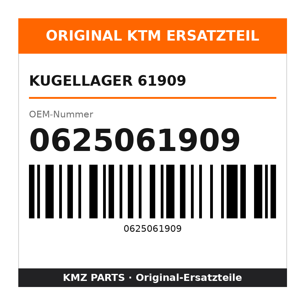 KTM Kugellager 61909 0625061909