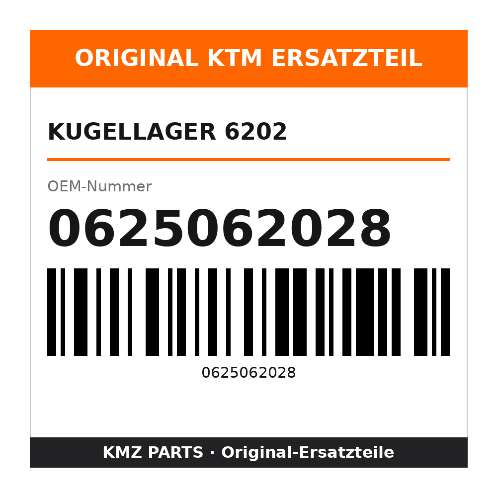 KTM Kugellager 6202 0625062028