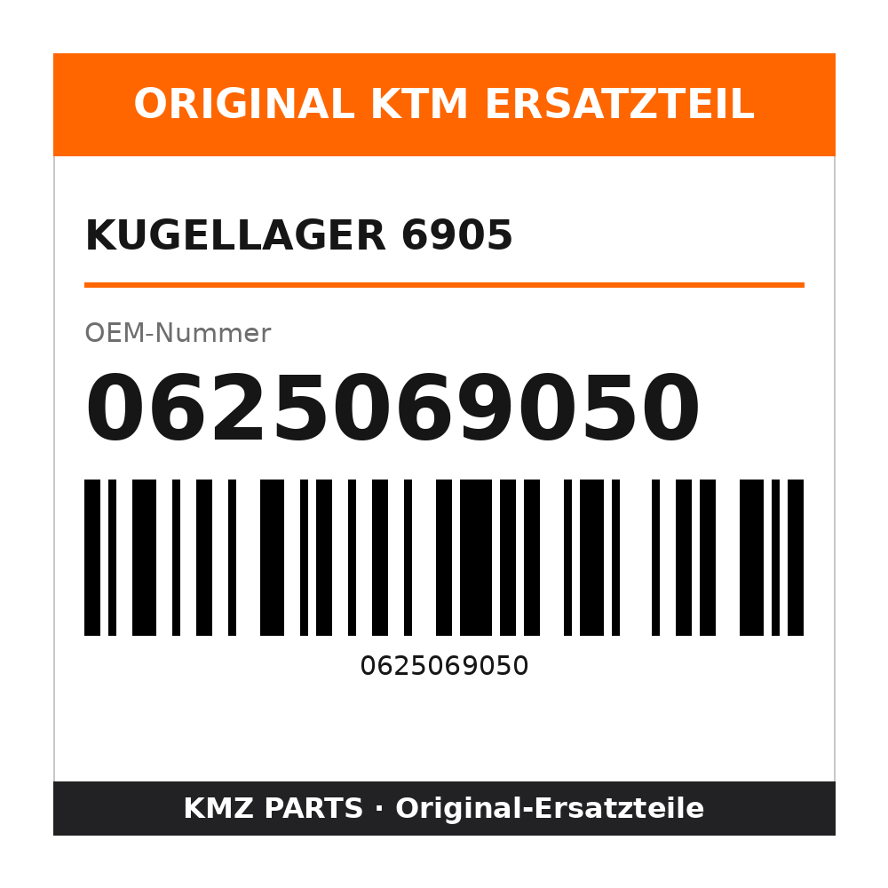 KTM Kugellager 6905 0625069050