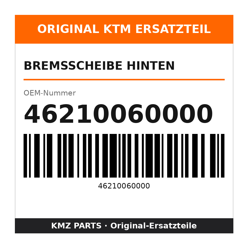 KTM Bremsscheibe hinten 46210060000