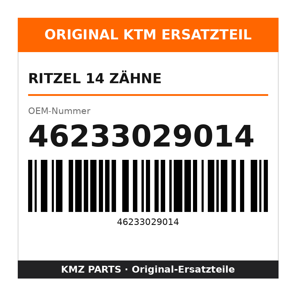 KTM Ritzel 14 Zähne 46233029014