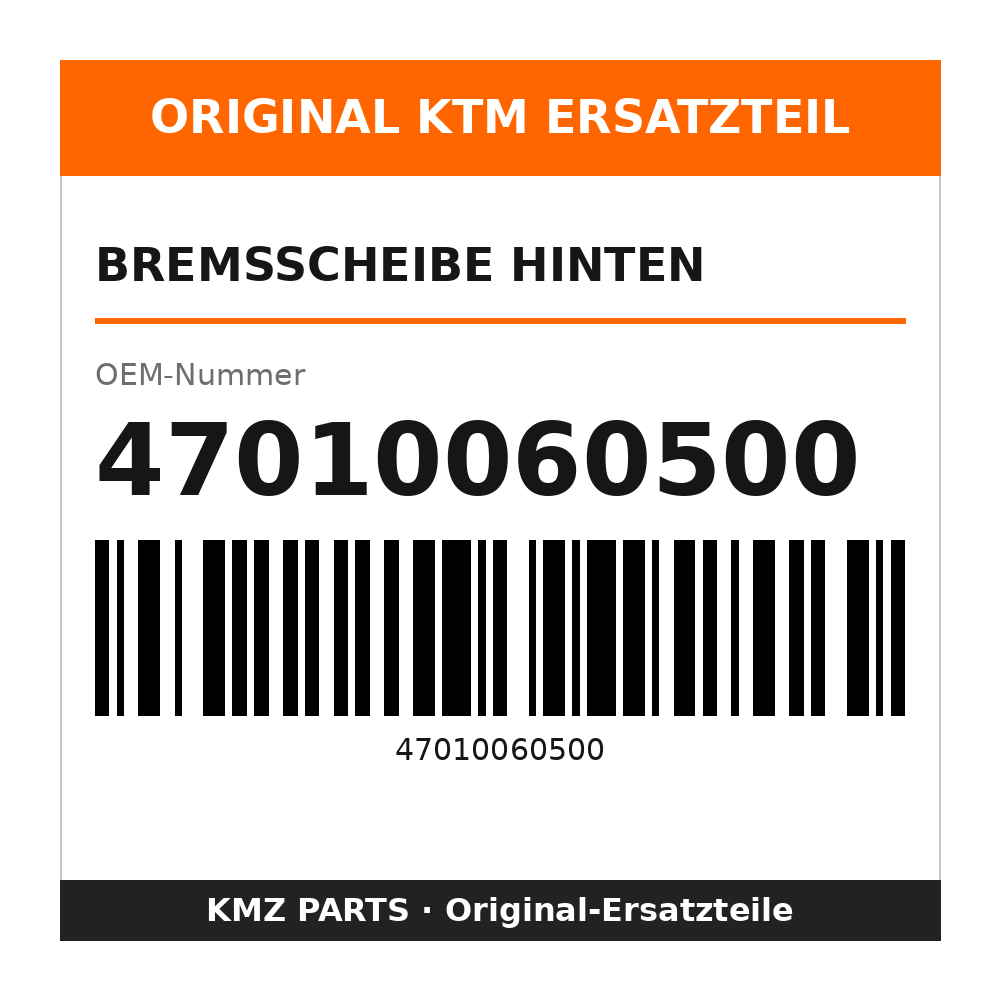 KTM Bremsscheibe hinten 47010060500