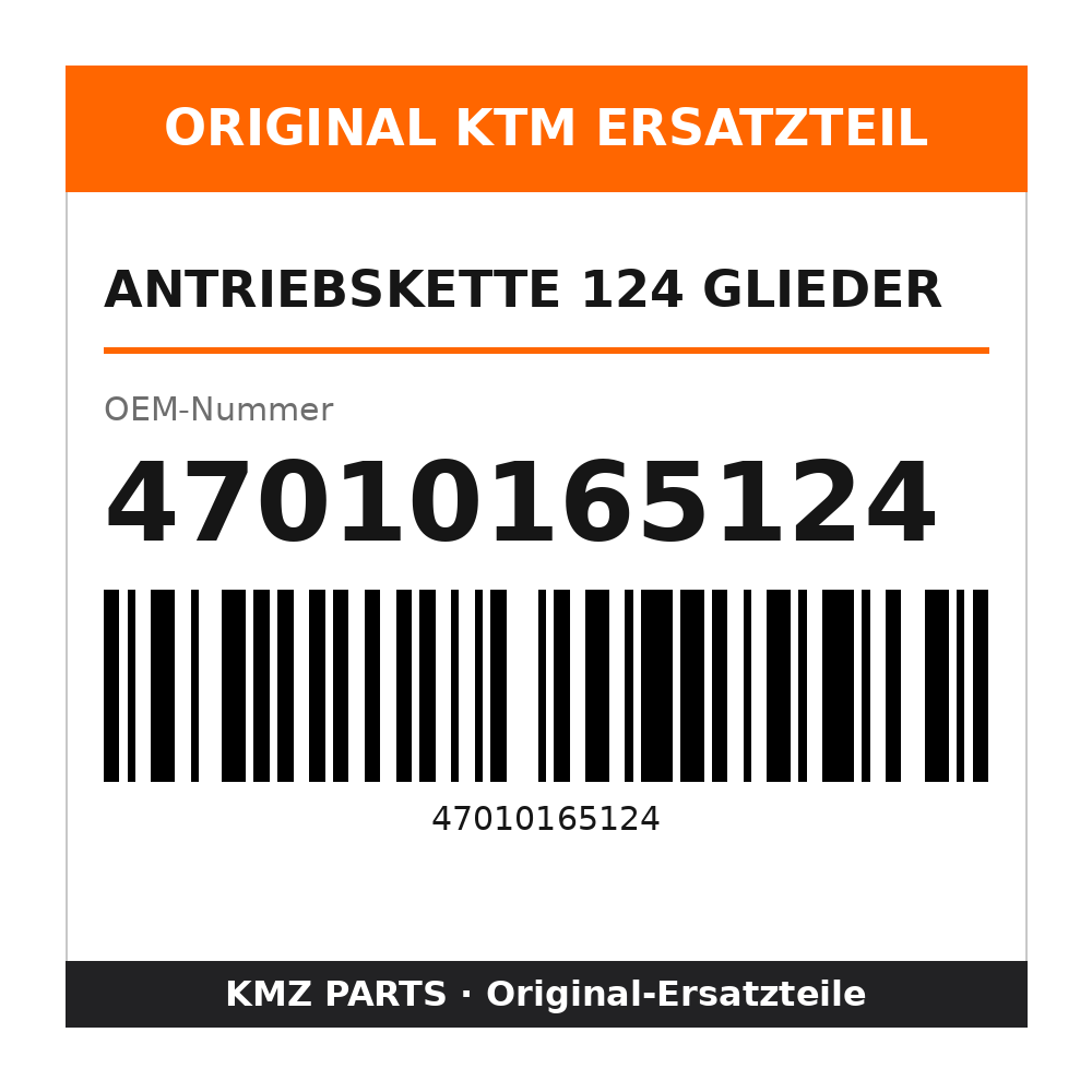 KTM Antriebskette 124 Glieder 47010165124