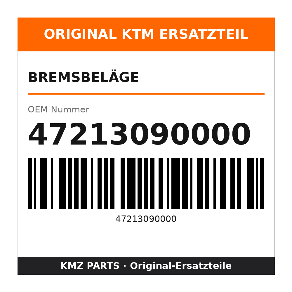 KTM Bremsbeläge 47213090000