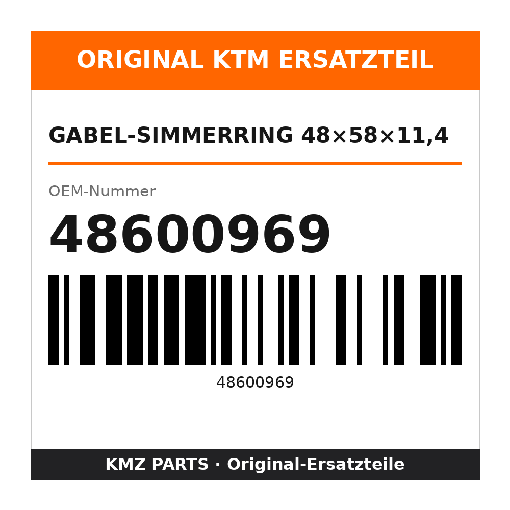 KTM Gabel-Simmerring 48×58×11,4 48600969