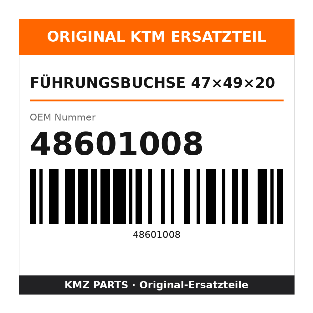 KTM Führungsbuchse 47×49×20 48601008