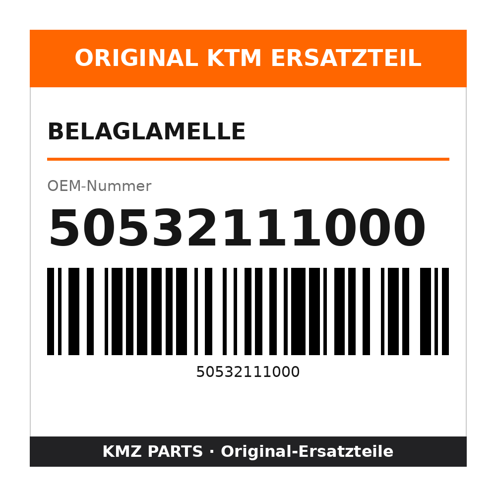 KTM Belaglamelle 50532111000