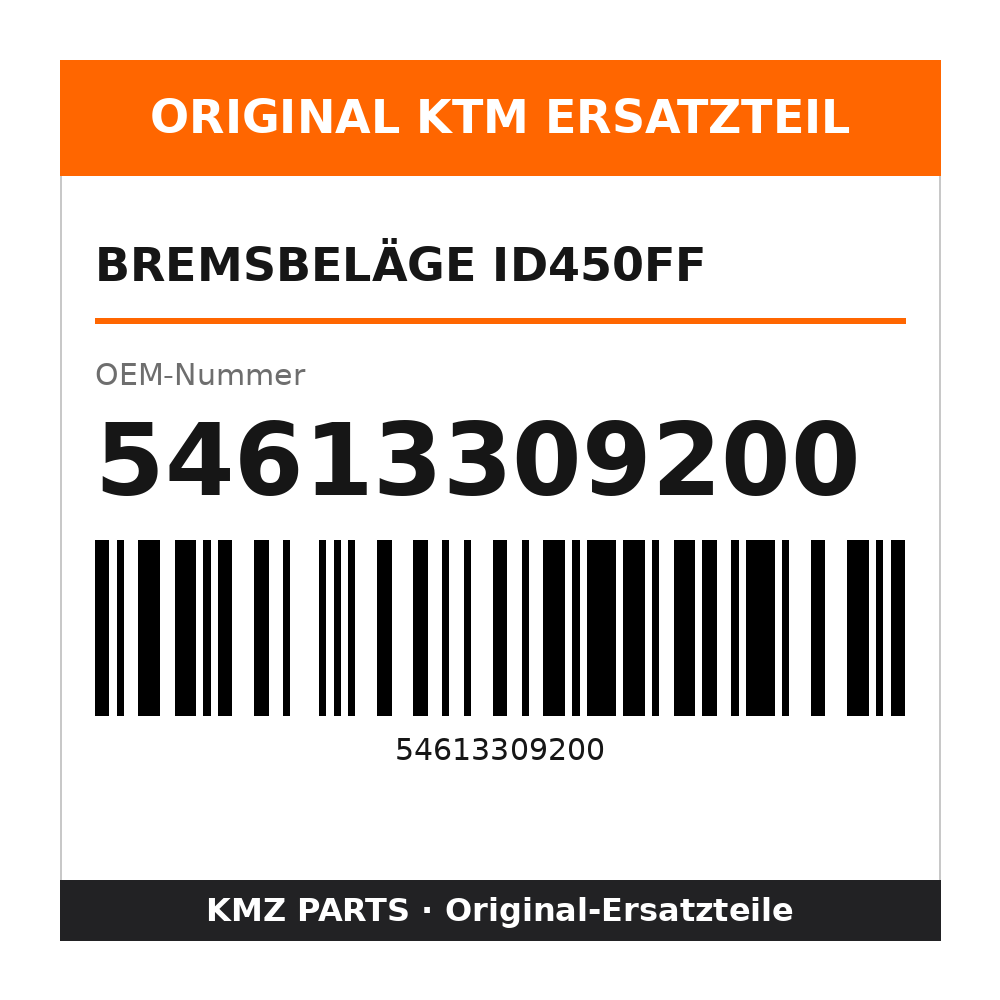 KTM Bremsbeläge ID450FF 54613309200