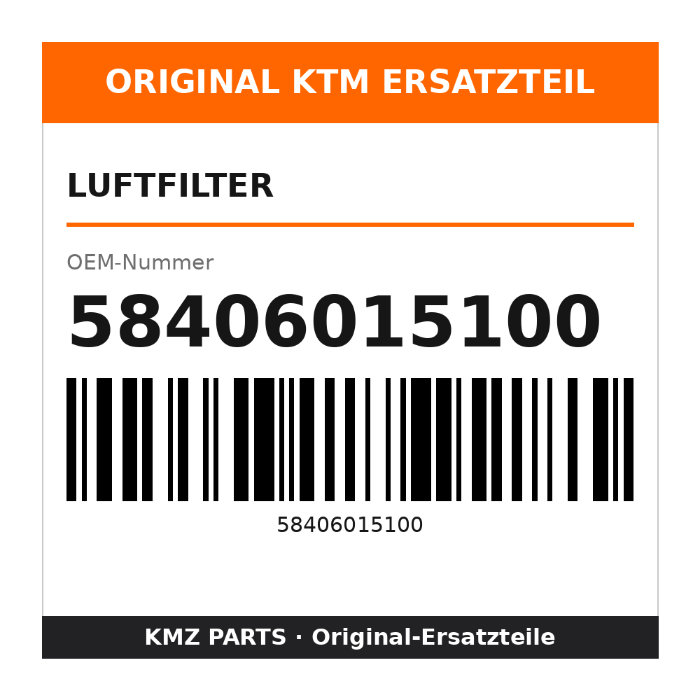 KTM Luftfilter 58406015100
