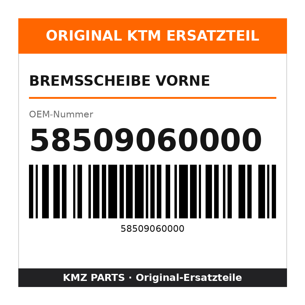 KTM Bremsscheibe vorne 58509060000
