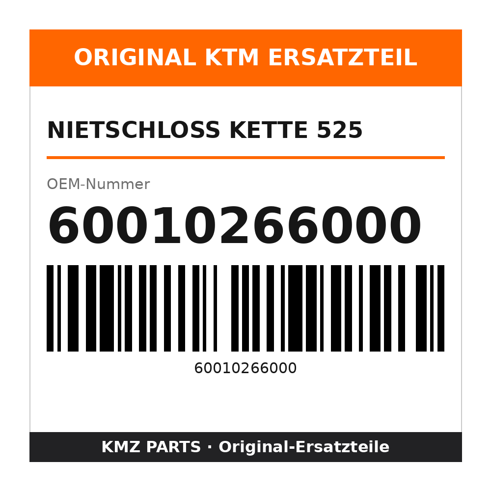 KTM Nietschloss Kette 525 60010266000