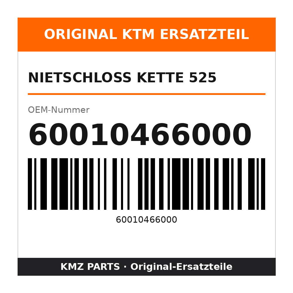 KTM Nietschloss Kette 525 60010466000