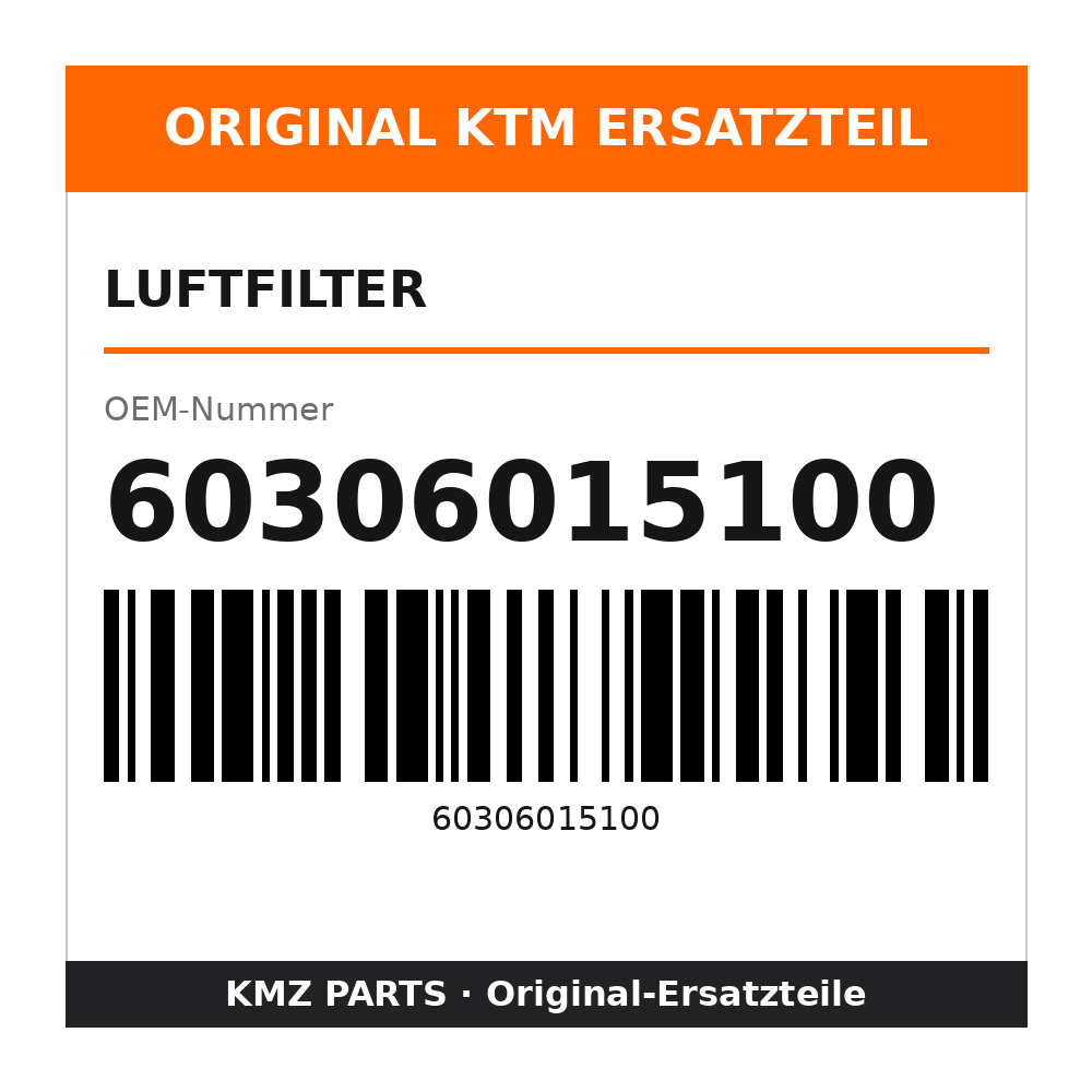 KTM Luftfilter 60306015100