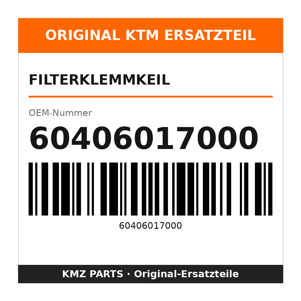 KTM Filterklemmkeil 60406017000
