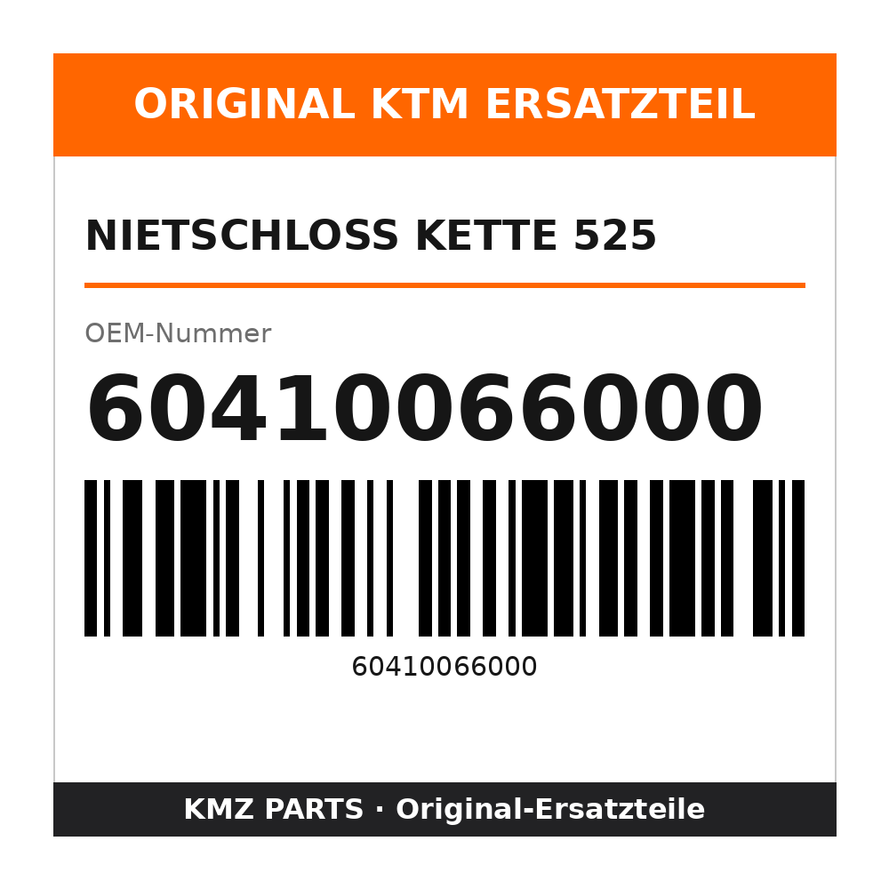 KTM Nietschloss Kette 525 60410066000