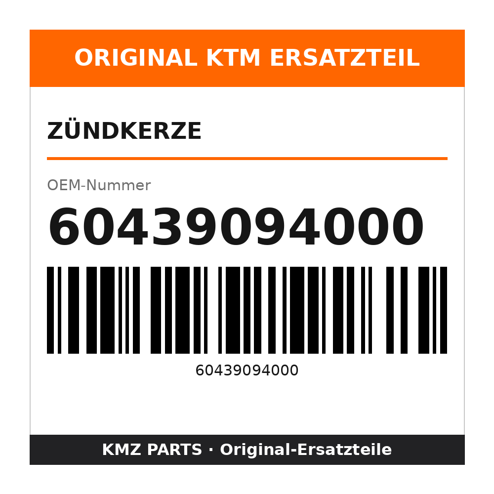 KTM Zündkerze 60439094000