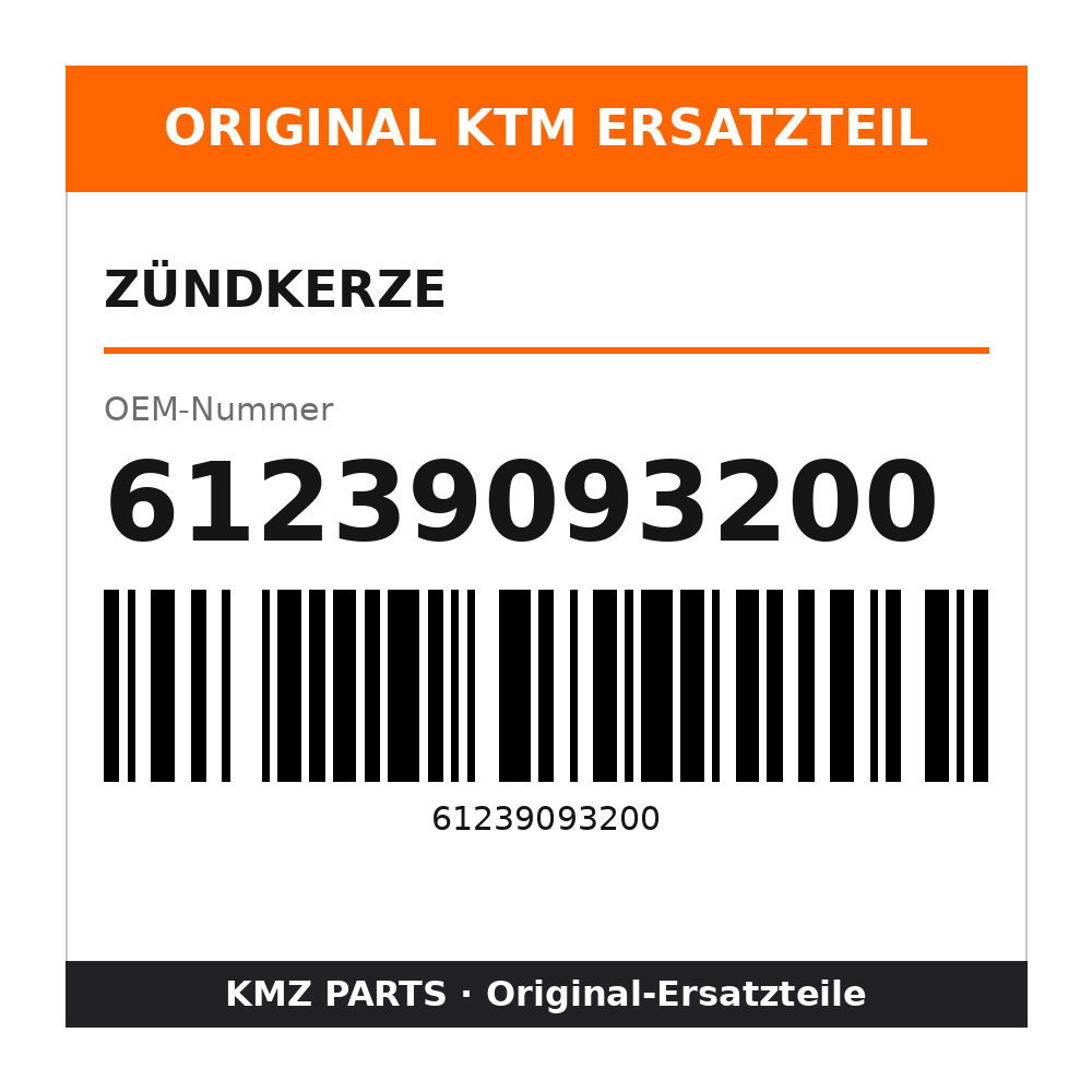 KTM Zündkerze 61239093200