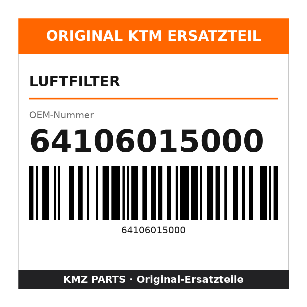 KTM Luftfilter 64106015000