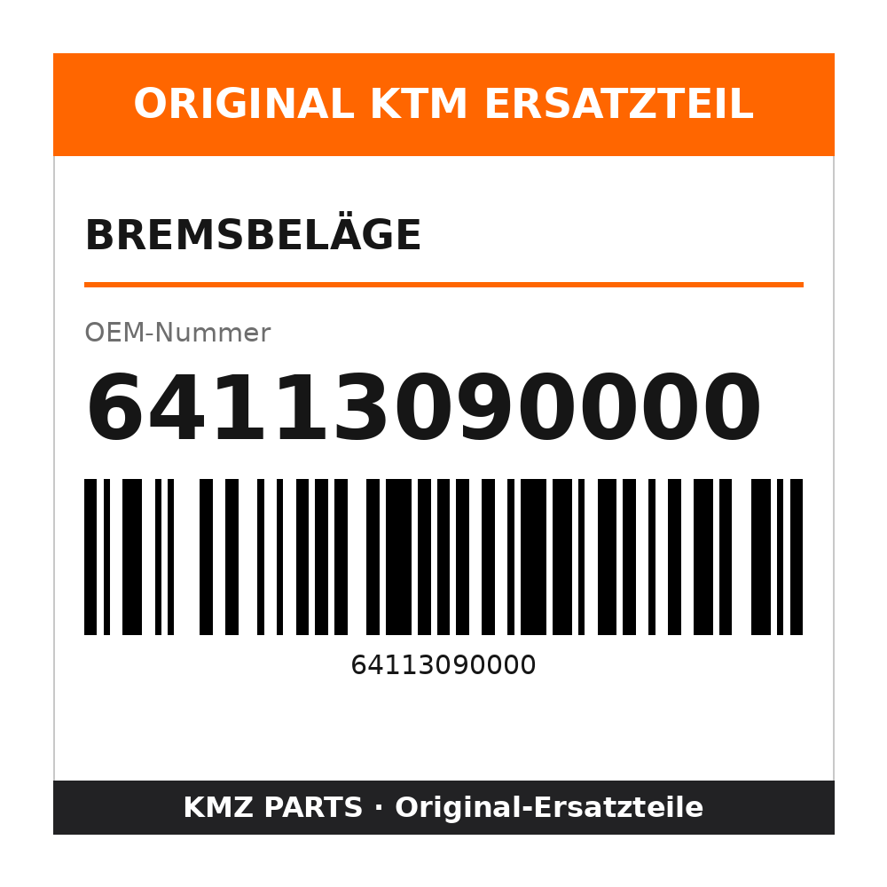 KTM Bremsbeläge 64113090000