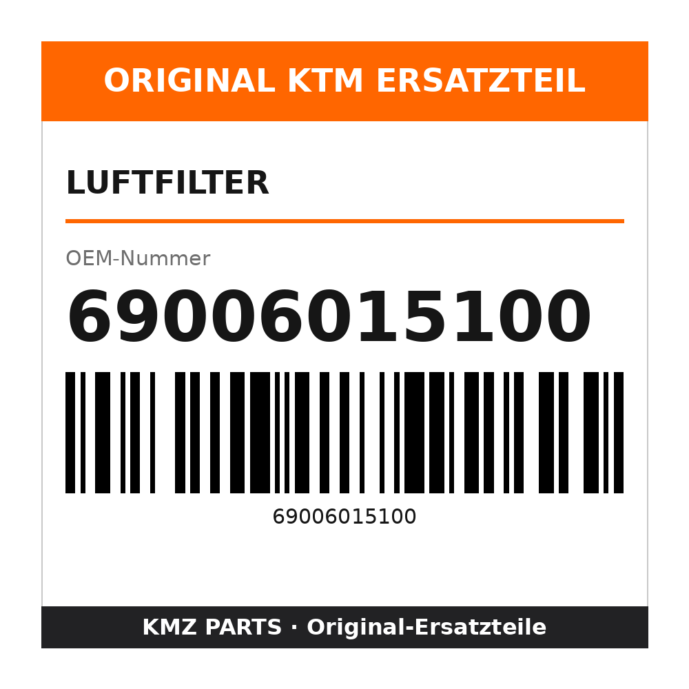 KTM Luftfilter 69006015100
