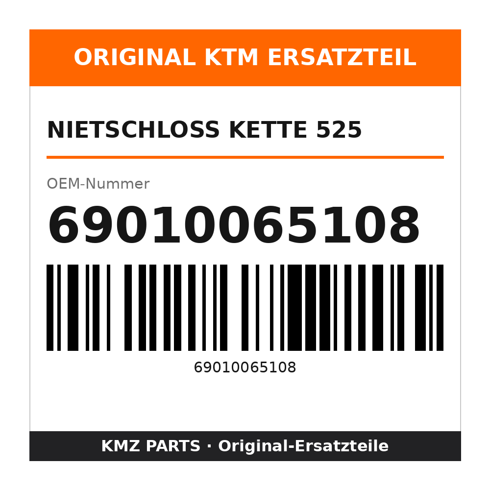 KTM Nietschloss Kette 525 69010065108