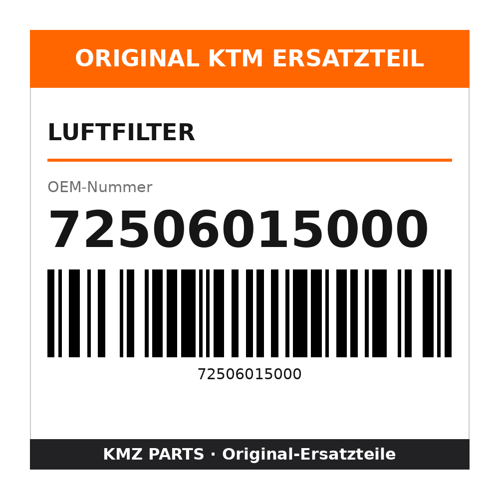 KTM Luftfilter 72506015000